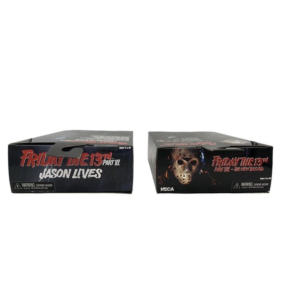 NECA Friday the 13th Part VI Jason Lives & VII New Blood Jason Voorhees Bundle - Picture 9 of 11